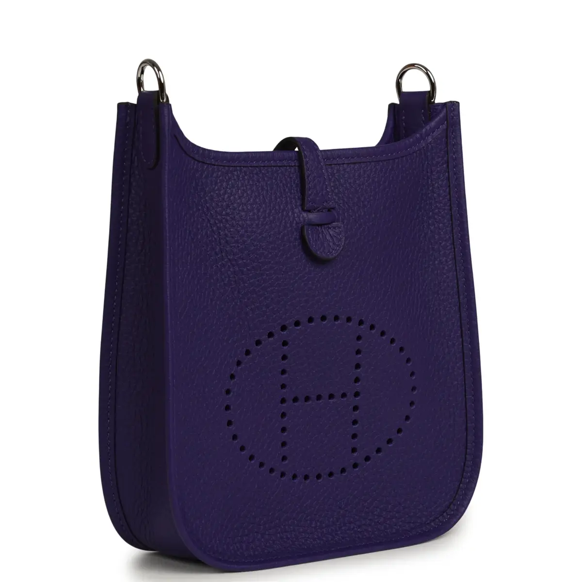 HERMÈS Hermes Evelyne TPM Purple Clemence Palladium Hardware | Thumbnail 2 HERMÈS Hermes Evelyne TPM Purple Clemence Palladium Hardware | Thumbnail 2