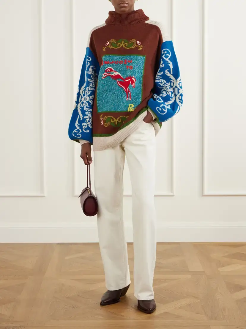ALÉMAIS Lasso Embroidered Merino Wool Sweater | Thumbnail 2