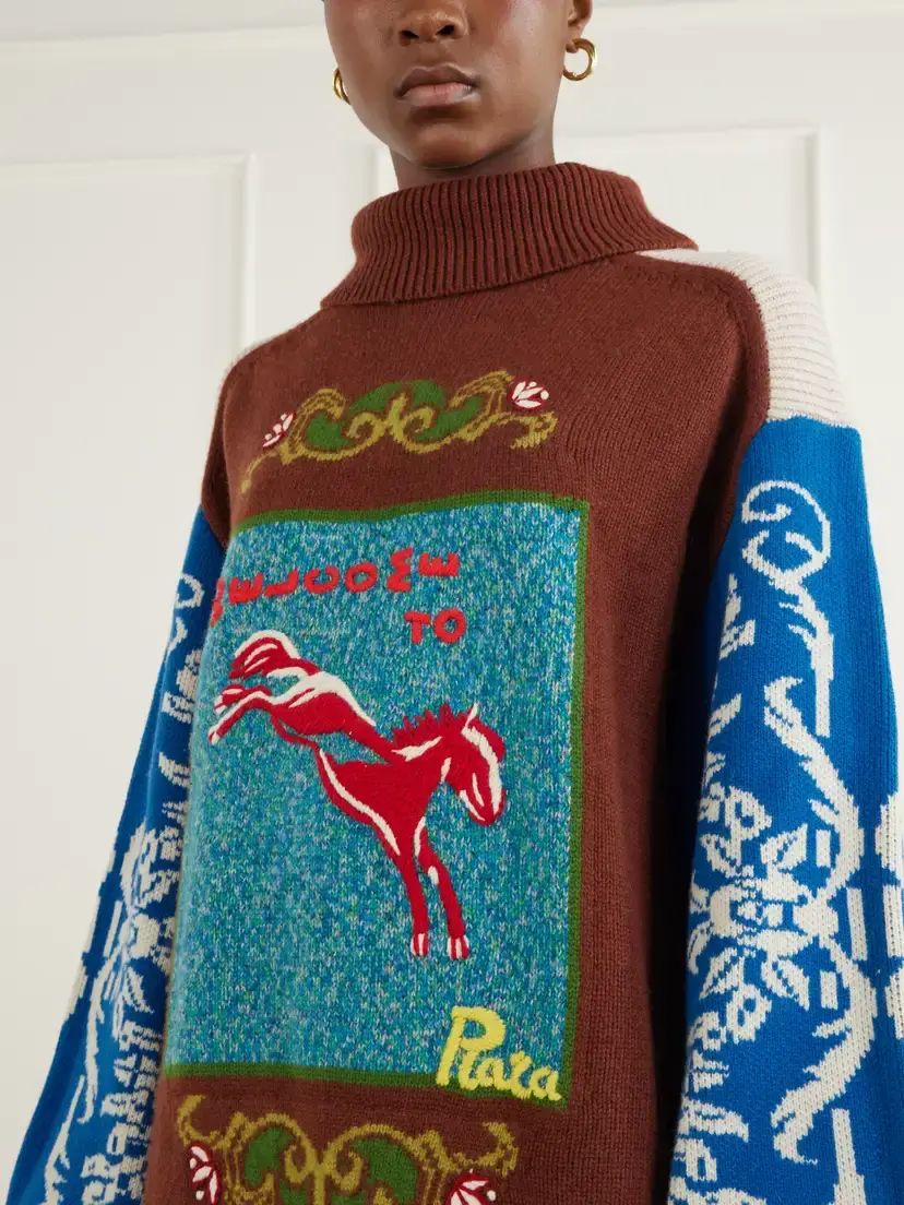 ALÉMAIS Lasso Embroidered Merino Wool Sweater | Thumbnail 5