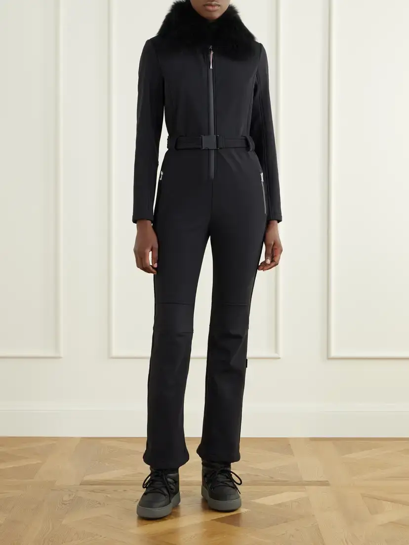 Yves Salomon Belted Shearling-trimmed Stretch-shell Ski Suit | Thumbnail 2 Yves Salomon Belted Shearling-trimmed Stretch-shell Ski Suit | Thumbnail 2