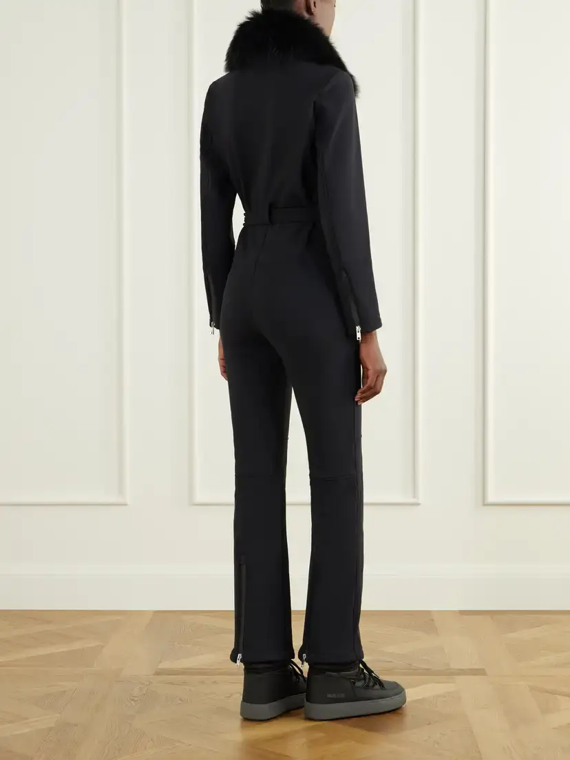 Yves Salomon Belted Shearling-trimmed Stretch-shell Ski Suit | Thumbnail 3 Yves Salomon Belted Shearling-trimmed Stretch-shell Ski Suit | Thumbnail 3