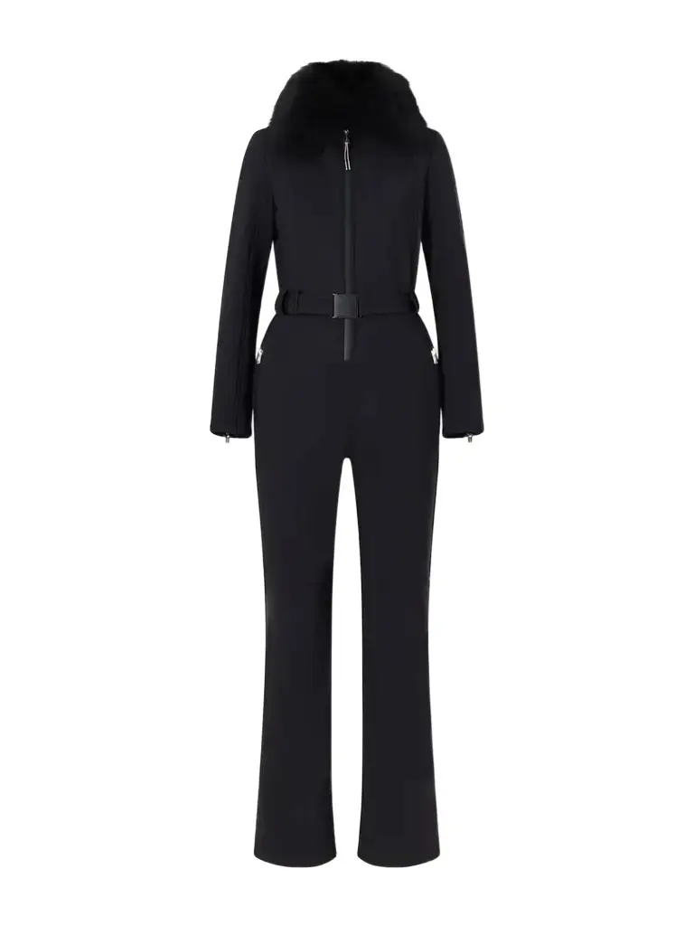 Yves Salomon Shearling-trimmed Belted Ski Suit