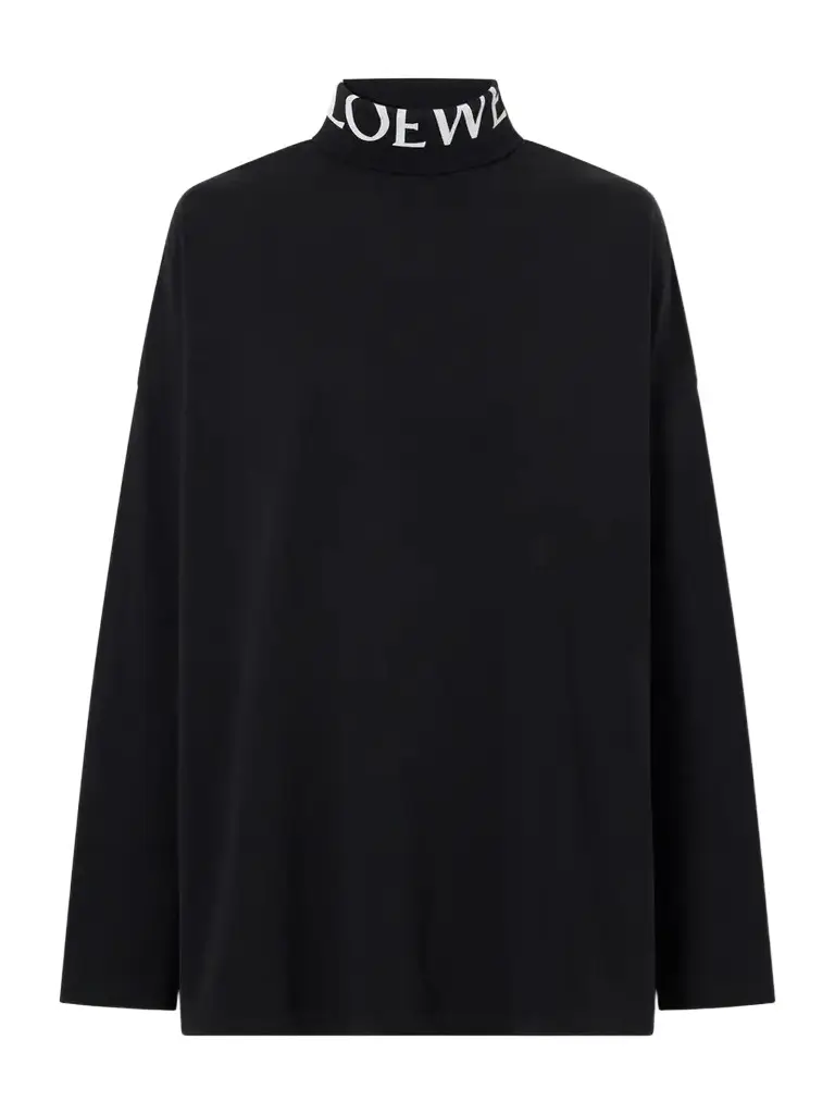 Loewe Logo-print Cotton-jersey Turtleneck Sweatshirt | Image 1 Loewe Logo-print Cotton-jersey Turtleneck Sweatshirt | Image 1