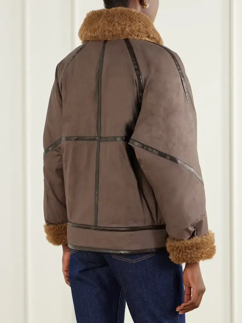 Marant Étoile Olinka Plush-trimmed Shell Coat | Thumbnail 4 Marant Étoile Olinka Plush-trimmed Shell Coat | Thumbnail 4