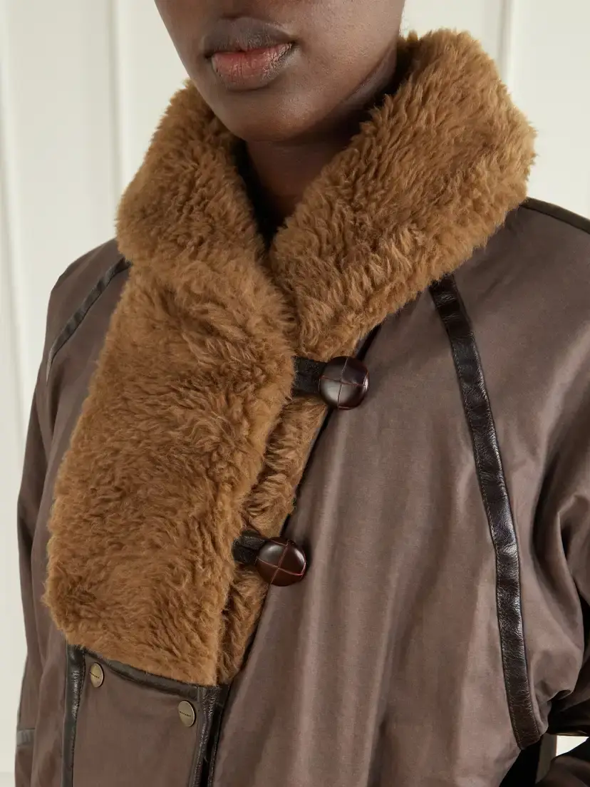 Marant Étoile Olinka Plush-trimmed Shell Coat | Thumbnail 5 Marant Étoile Olinka Plush-trimmed Shell Coat | Thumbnail 5