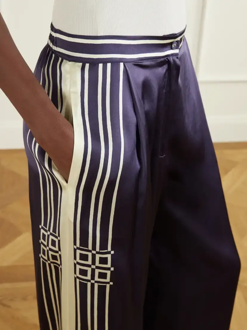 ALÉMAIS Bandera Printed Silk-satin Wide-leg Pants | Thumbnail 5 ALÉMAIS Bandera Printed Silk-satin Wide-leg Pants | Thumbnail 5