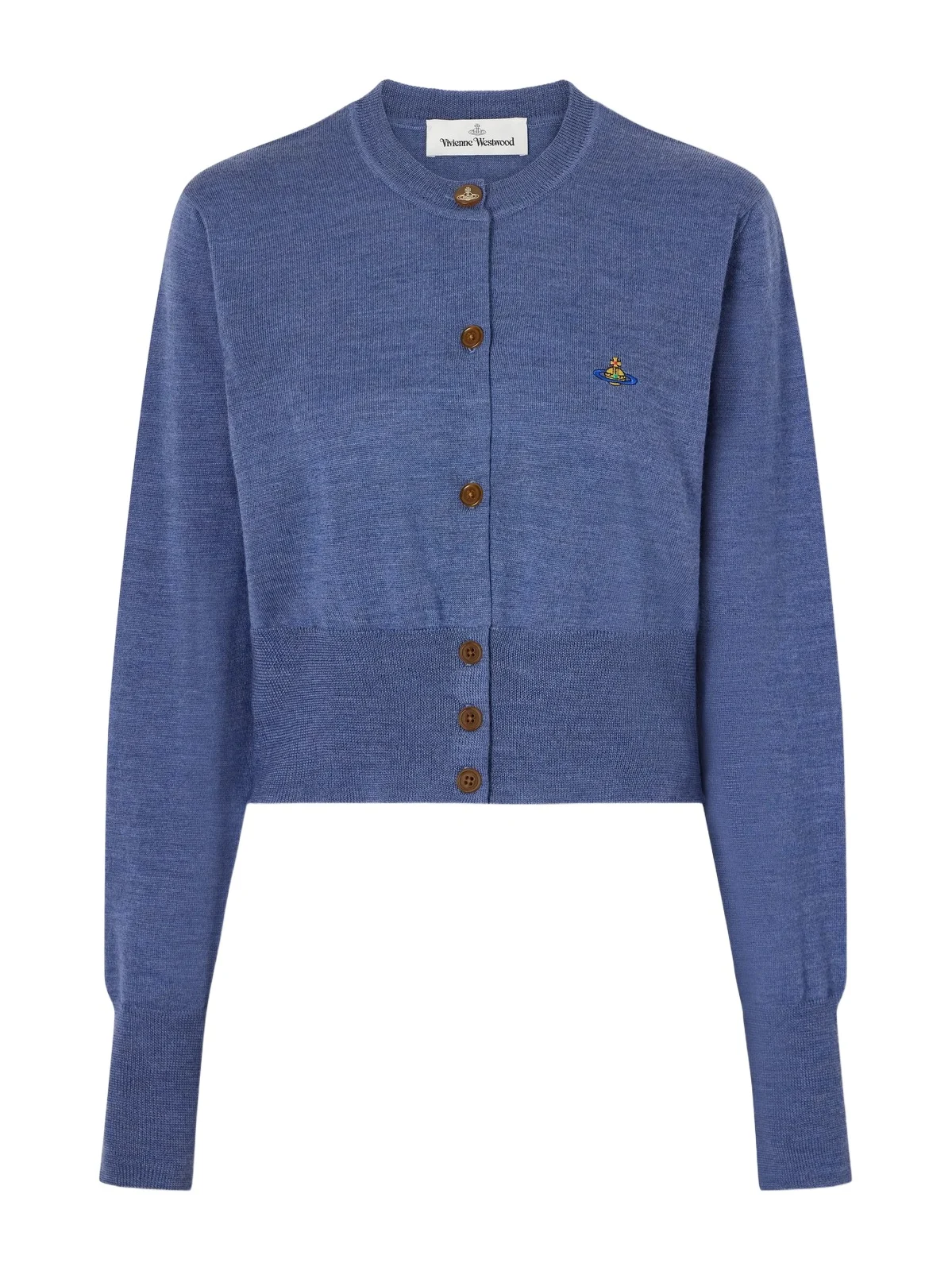 Bea Logo-embroidered Wool And Silk-blend Cardigan - Blue Bea Logo-embroidered Wool And Silk-blend Cardigan - Blue