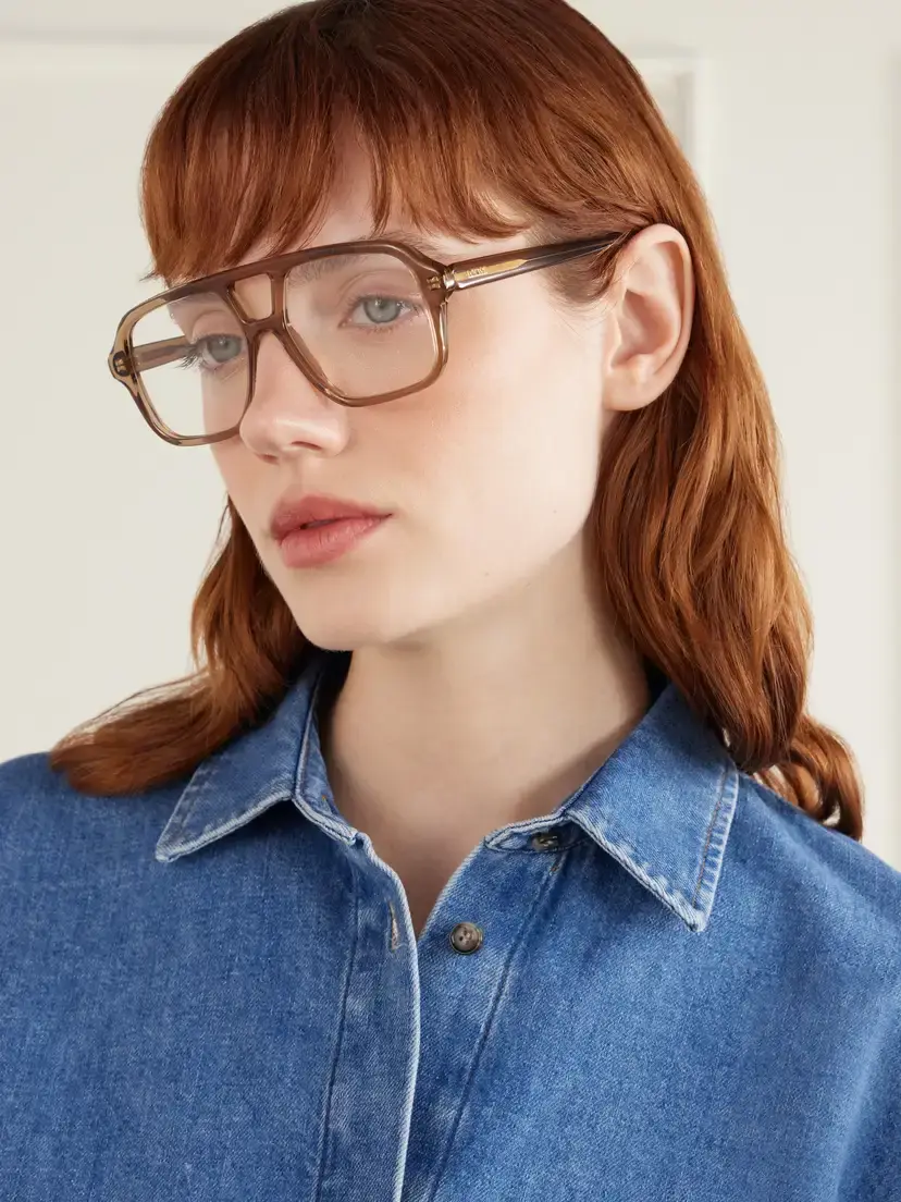 Loewe Slim Aviator-style Acetate Glasses | Thumbnail 5