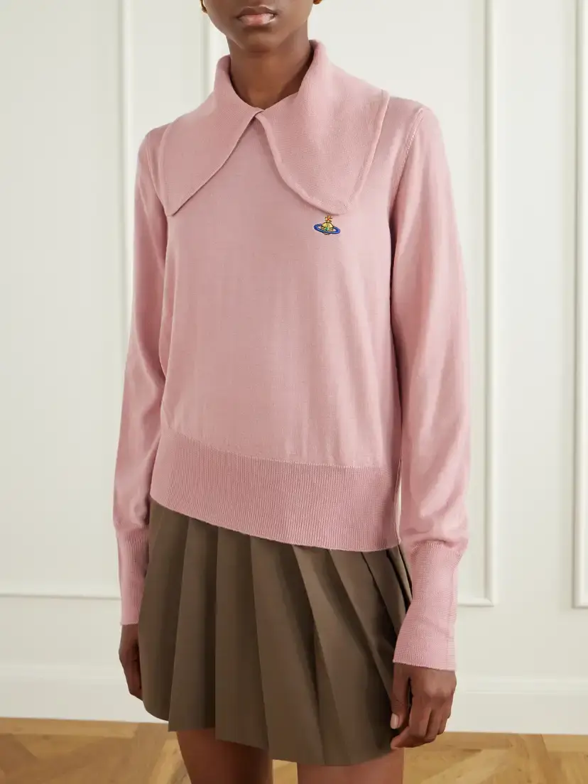 Vivienne Westwood Tie Bea Logo-embroidered Wool Polo Sweater | Thumbnail 3 Vivienne Westwood Tie Bea Logo-embroidered Wool Polo Sweater | Thumbnail 3