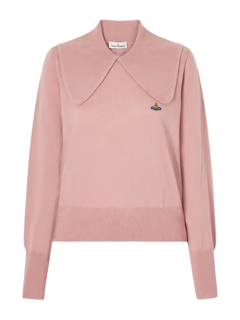 Vivienne Westwood Tie Bea Logo-embroidered Polo Sweater | Image 1 Vivienne Westwood Tie Bea Logo-embroidered Polo Sweater | Image 1