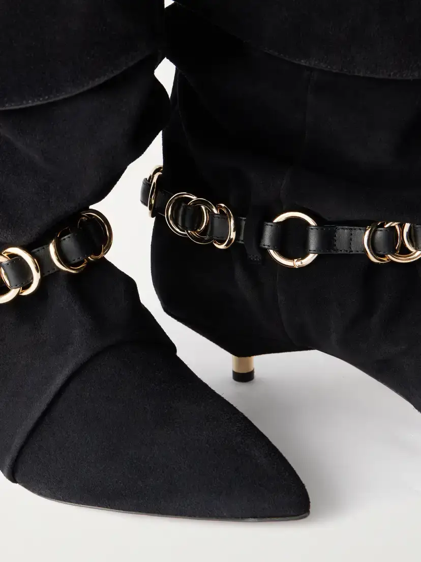 Isabel Marant Edrik 40 Embellished Leather-trimmed Suede Ankle Boots | Thumbnail 5 Isabel Marant Edrik 40 Embellished Leather-trimmed Suede Ankle Boots | Thumbnail 5