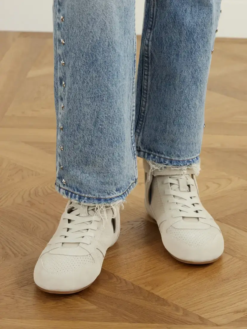 Isabel Marant Senny Perforated Suede High-top Sneakers | Thumbnail 2