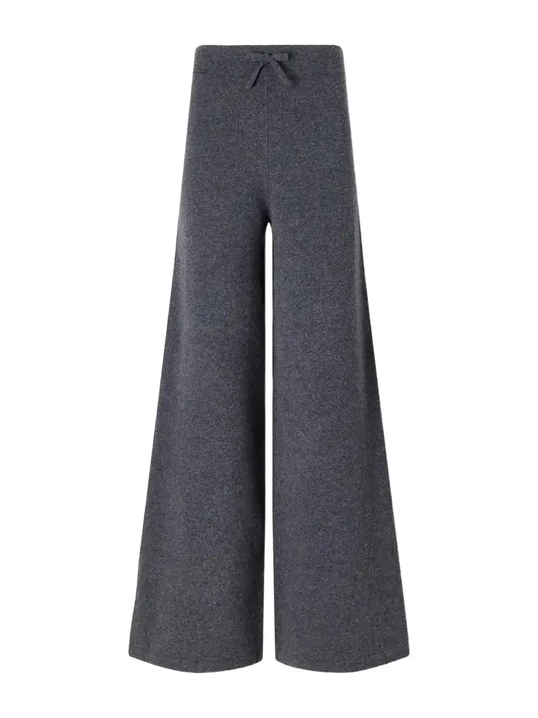 Yves Salomon Drawstring Wool-blend Wide-leg Pants