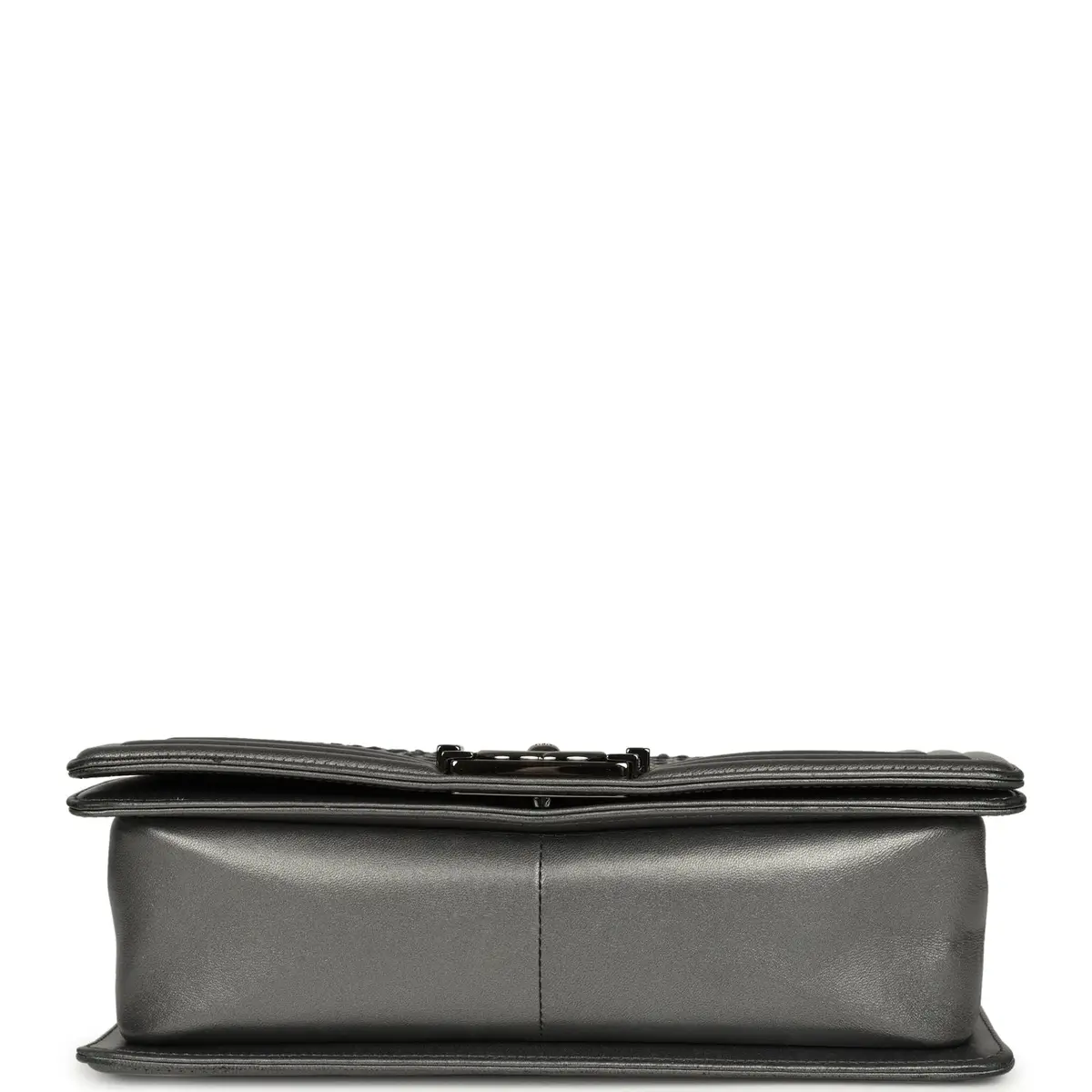 Chanel Pre-owned Chanel Medium Boy Bag Silver Python Ruthenium Hardware | Thumbnail 6