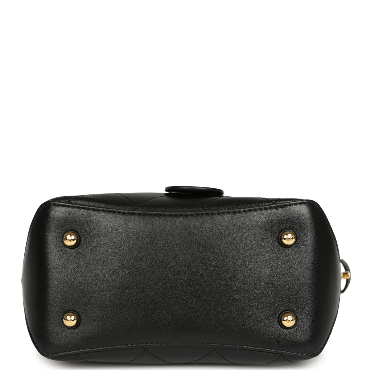 Chanel Pre-owned Chanel Top Handle Bucket Bag Black Calfskin Gold Hardware | Thumbnail 7 Chanel Pre-owned Chanel Top Handle Bucket Bag Black Calfskin Gold Hardware | Thumbnail 7