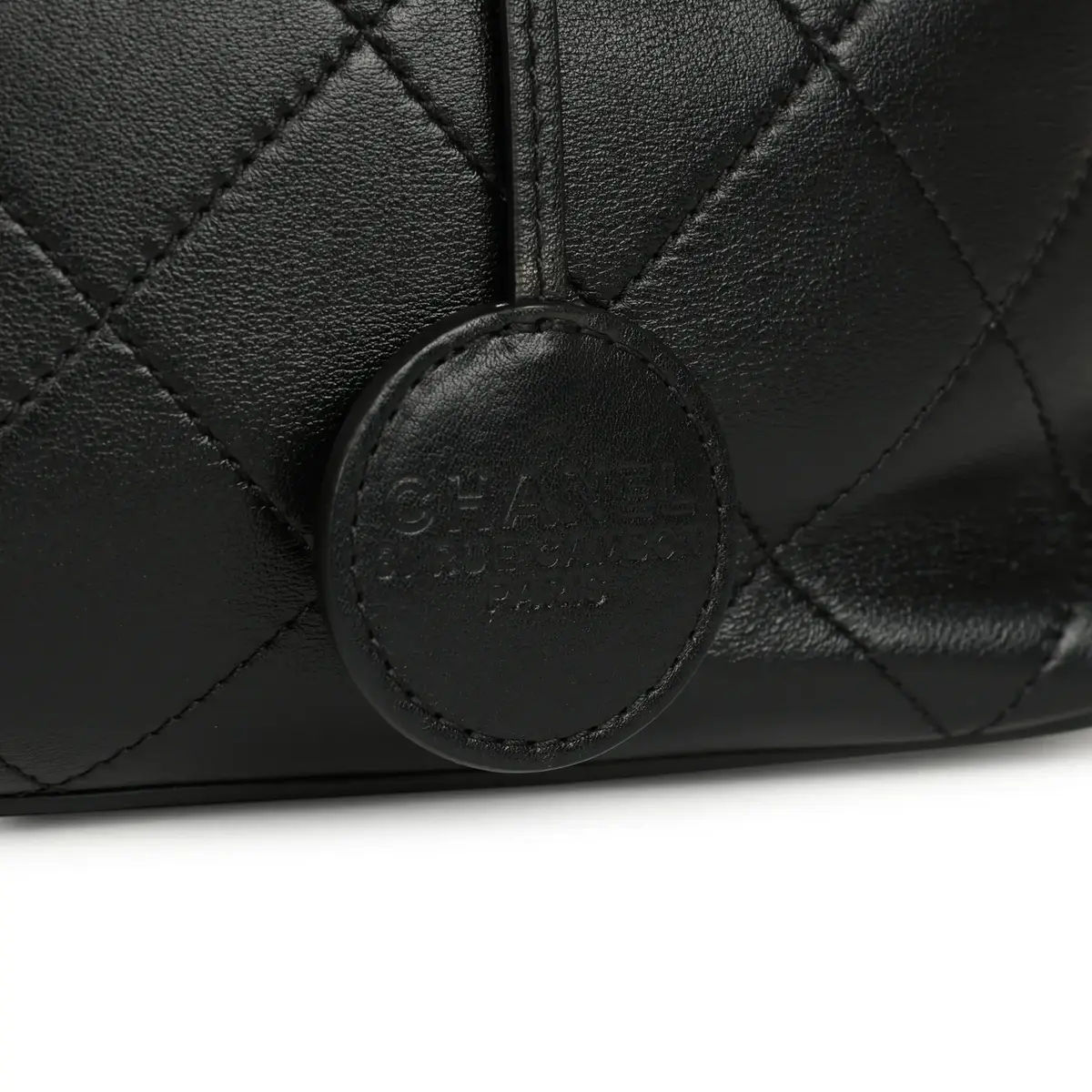 Chanel Pre-owned Chanel Top Handle Bucket Bag Black Calfskin Gold Hardware | Thumbnail 8 Chanel Pre-owned Chanel Top Handle Bucket Bag Black Calfskin Gold Hardware | Thumbnail 8