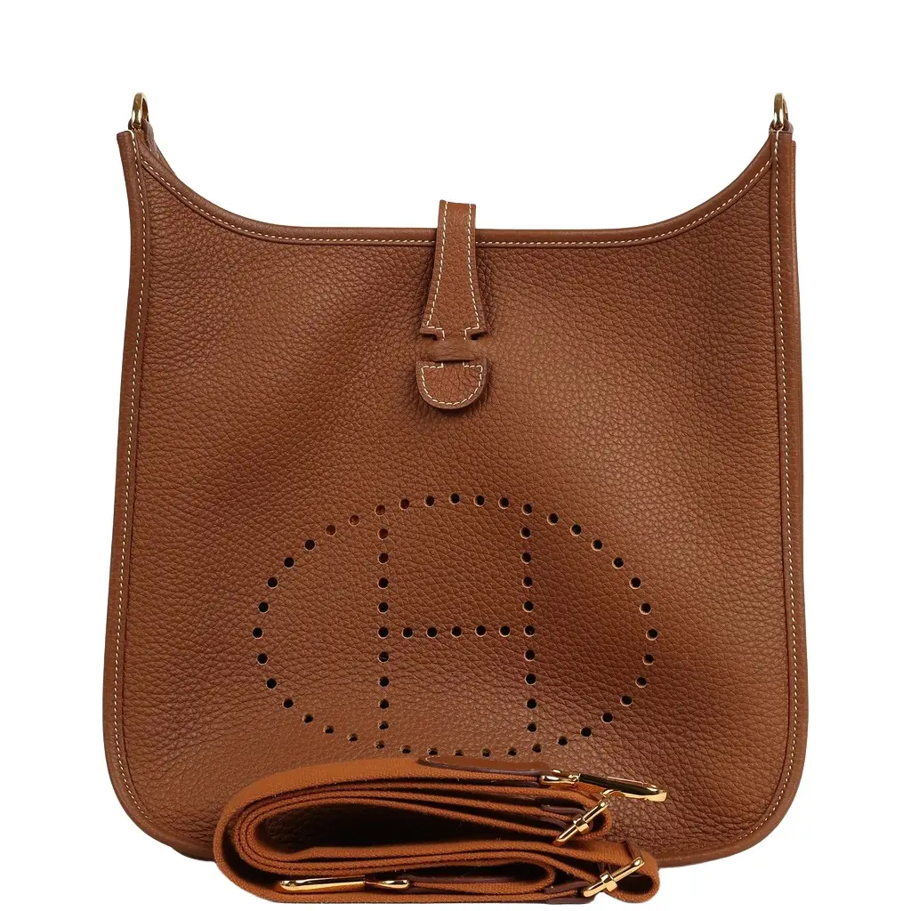 HERMÈS Pre-owned Hermes Evelyne III PM Gold Clemence Gold Hardware | Image 1 HERMÈS Pre-owned Hermes Evelyne III PM Gold Clemence Gold Hardware | Image 1