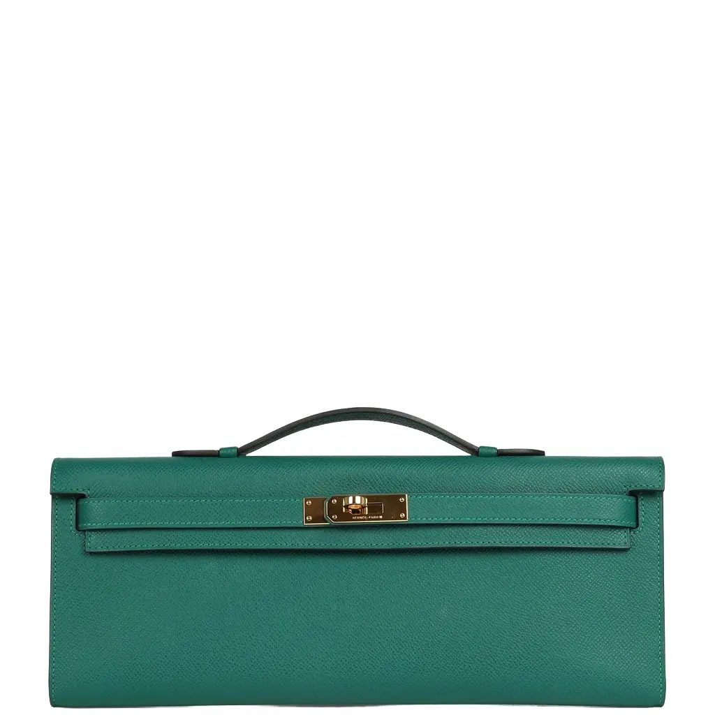 HERMÈS Pre-owned Hermes Kelly Cut Malachite Epsom Gold Hardware | Image 1 HERMÈS Pre-owned Hermes Kelly Cut Malachite Epsom Gold Hardware | Image 1