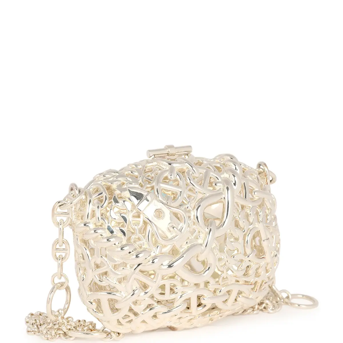 HERMÈS Pre-owned Hermes Sac Bijou Chaine D'Ancre Sterling Silver Hardware | Thumbnail 2
