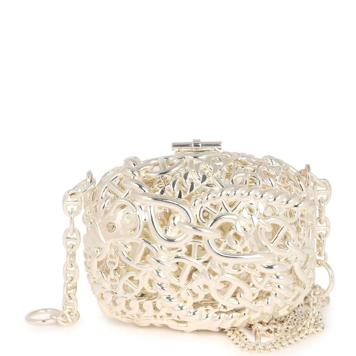 HERMÈS Pre-owned Hermes Sac Bijou Chaine D'Ancre Sterling Silver Hardware | Thumbnail 4