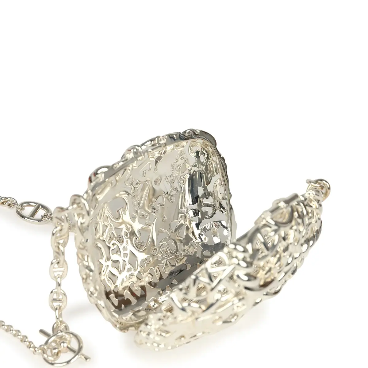 HERMÈS Pre-owned Hermes Sac Bijou Chaine D'Ancre Sterling Silver Hardware | Thumbnail 8