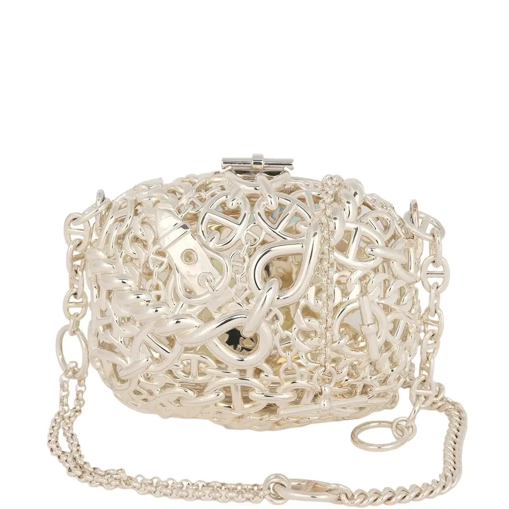 HERMÈS Pre-owned Hermes Sac Bijou Chaine D'Ancre Sterling Silver Hardware | Image 1 HERMÈS Pre-owned Hermes Sac Bijou Chaine D'Ancre Sterling Silver Hardware | Image 1