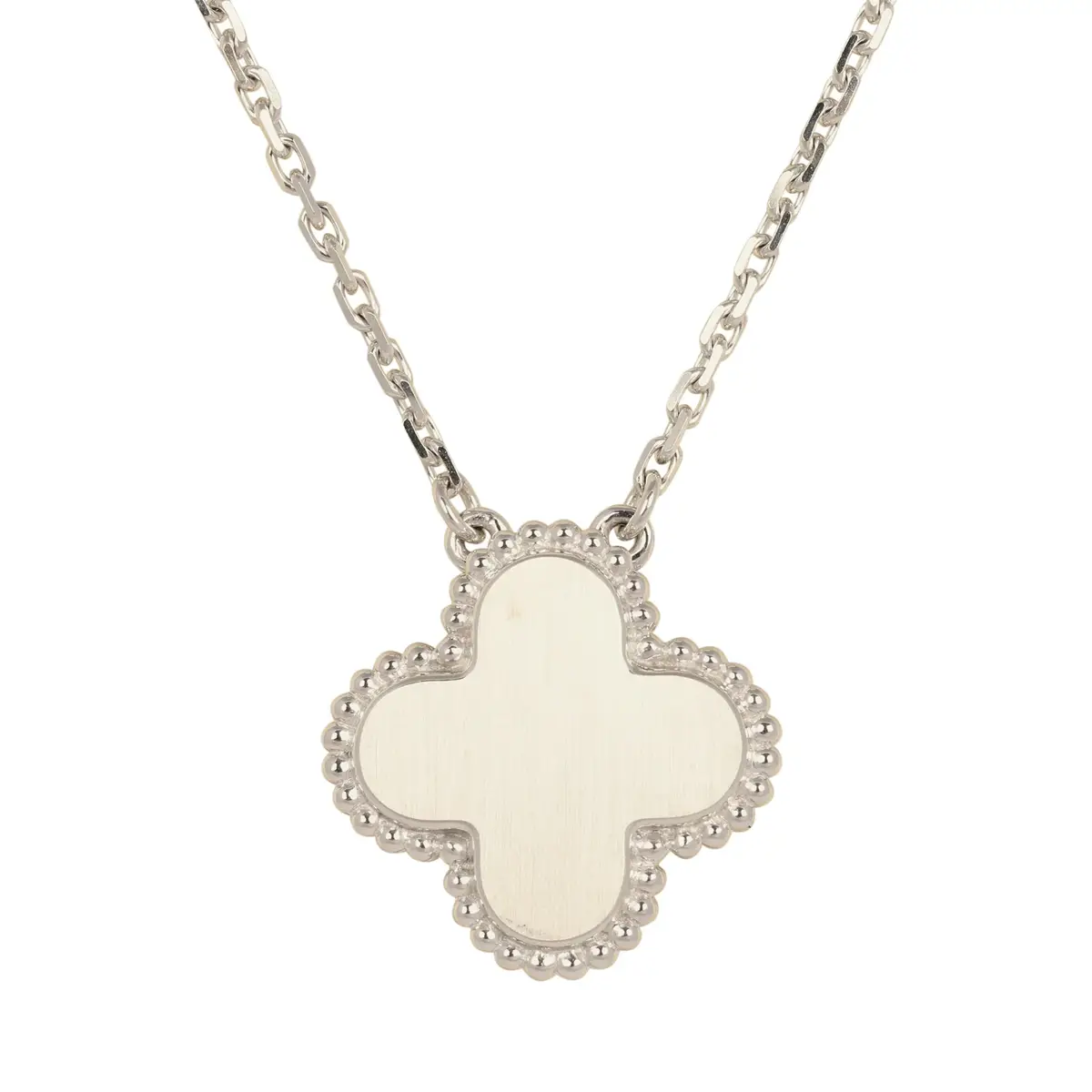 Van Cleef & Arpels Van Cleef & Arpels 2024 Holiday Vintage Alhambra Pendant Necklace Rose Gold Guilloche 18K White Gold & Diamonds | Thumbnail 4 Van Cleef & Arpels Van Cleef & Arpels 2024 Holiday Vintage Alhambra Pendant Necklace Rose Gold Guilloche 18K White Gold & Diamonds | Thumbnail 4
