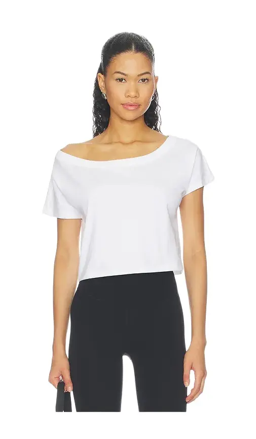 WellBeing + BeingWell WellBeing + BeingWell Dillon Off-shoulder Tee | Image 1 WellBeing + BeingWell WellBeing + BeingWell Dillon Off-shoulder Tee | Image 1