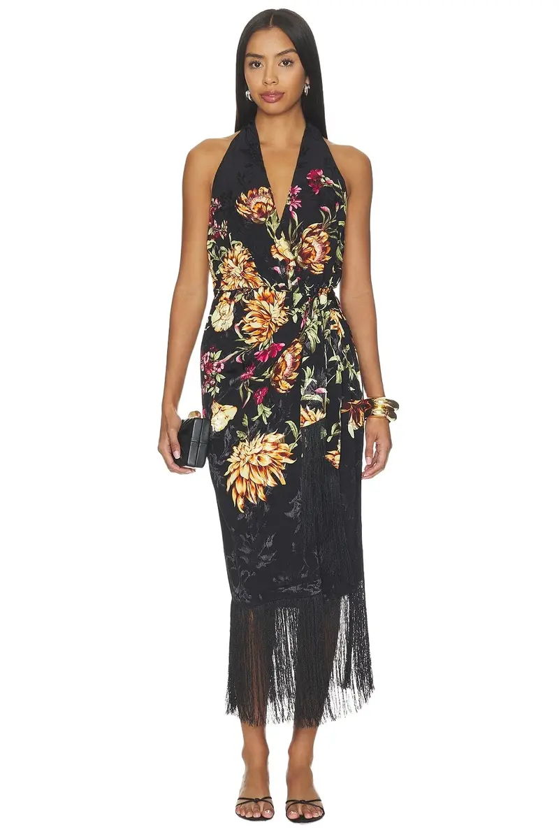 Front Draped Midi Dress Front Draped Midi Dress