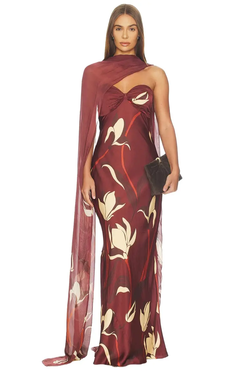 ROCOCO SAND Strapless Maxi Dress With Sash