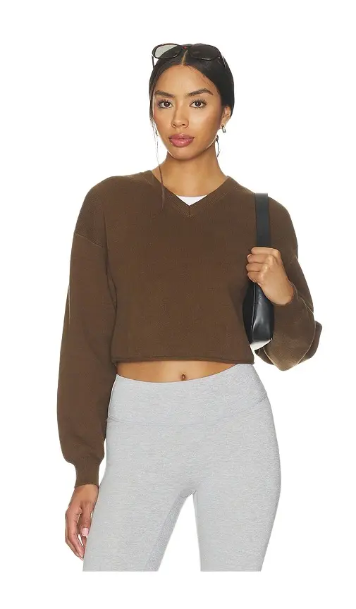 WellBeing + BeingWell WellBeing + BeingWell Fleur Cropped Sweater | Image 1 WellBeing + BeingWell WellBeing + BeingWell Fleur Cropped Sweater | Image 1