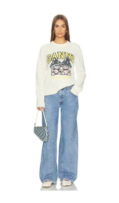 Ganni Mushroom Teddy Wool Sweater | Thumbnail 4 Ganni Mushroom Teddy Wool Sweater | Thumbnail 4