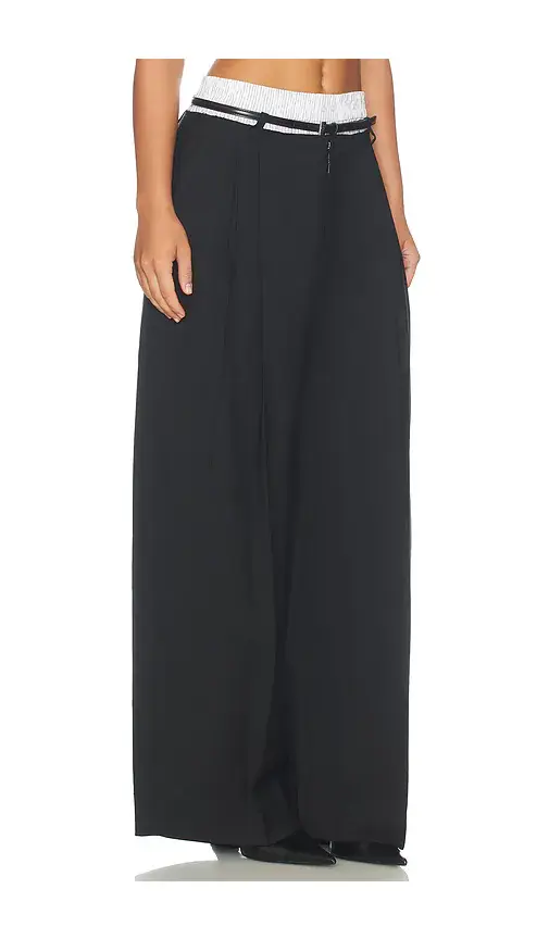 Alexander Wang Mid-Rise Belted Tailored Pant With Pre-styled Boxer | Thumbnail 2 Alexander Wang Mid-Rise Belted Tailored Pant With Pre-styled Boxer | Thumbnail 2