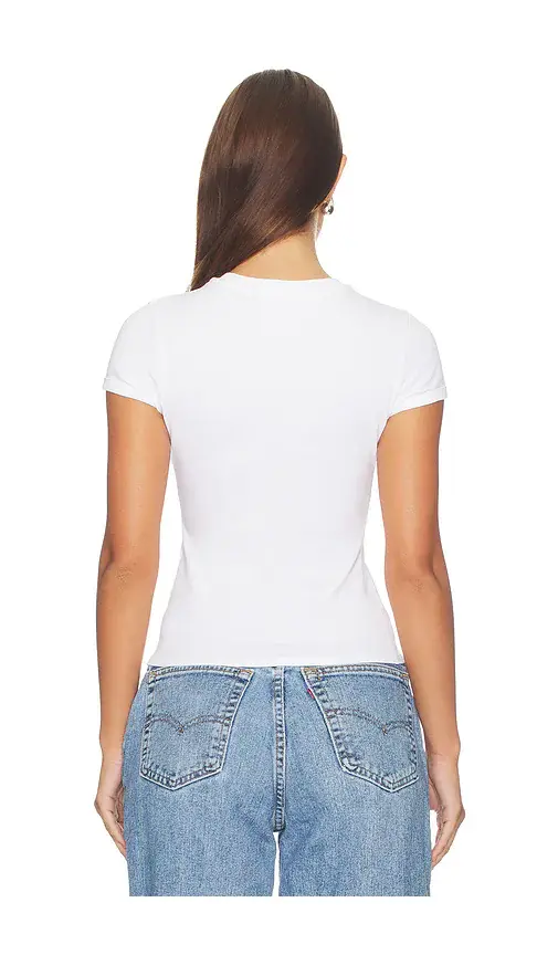Alexander Wang Fitted Ringer Tee With Cherry Graphic | Thumbnail 3