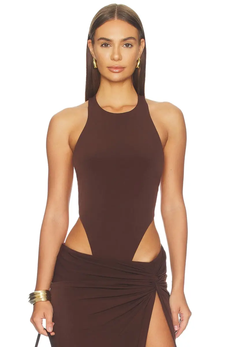 The Andamane Fonda Halter Bodysuit