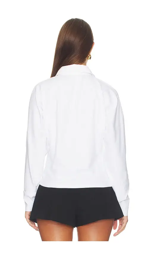 Ganni Heavy Stretch Jersey Draped Polo | Thumbnail 3