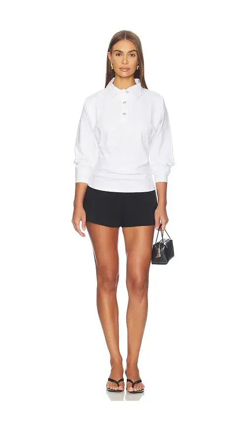 Ganni Heavy Stretch Jersey Draped Polo | Thumbnail 4