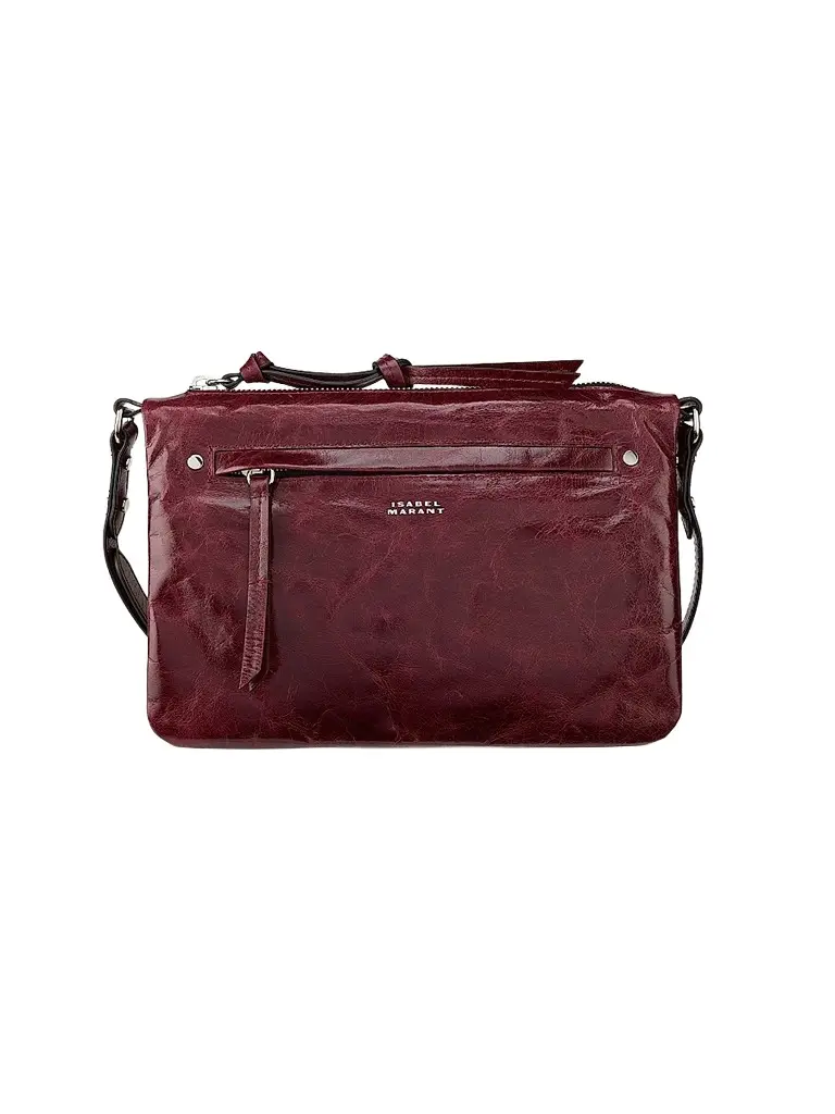 Isabel Marant Women's Winna Duo Leather Crossbody Bag - Burgundy | Image 1 Isabel Marant Women's Winna Duo Leather Crossbody Bag - Burgundy | Image 1