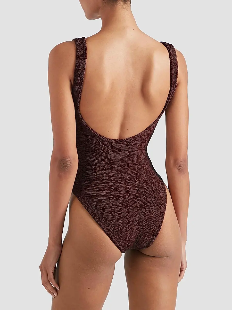 Hunza G Women's Celine Metallic One-Piece Swimsuit | Thumbnail 3