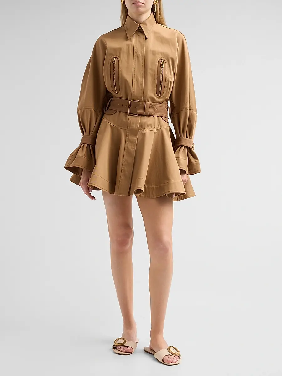 Zimmermann Women's Valiant Drill Mini Dress | Thumbnail 2