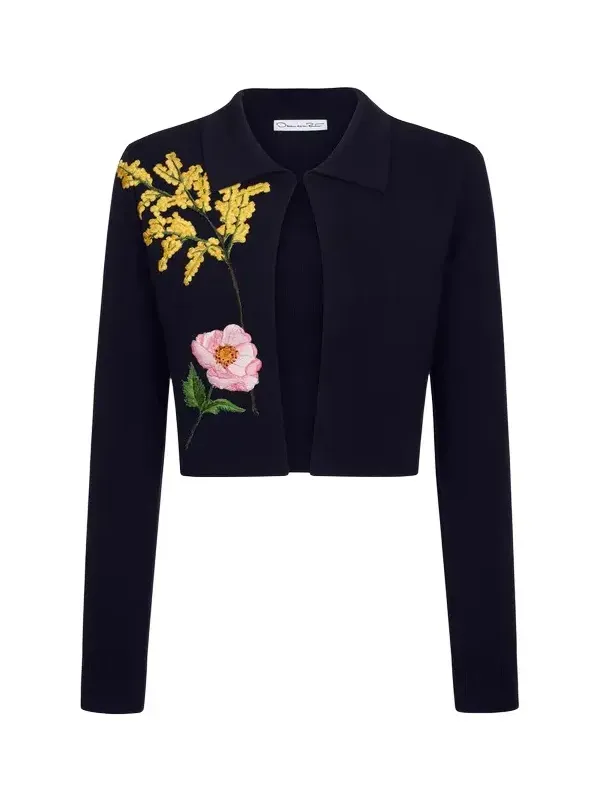 Mixed Botanical Cropped Jacket Mixed Botanical Cropped Jacket