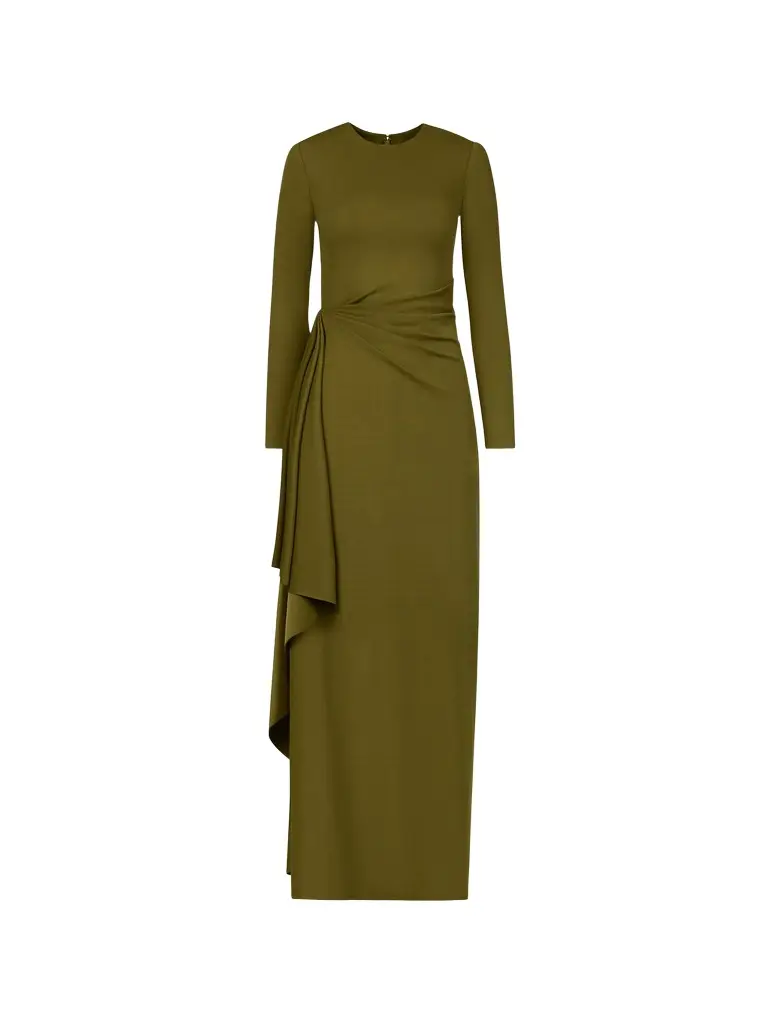 Oscar de la Renta Drape-Detail Jersey Gown | Image 1 Oscar de la Renta Drape-Detail Jersey Gown | Image 1