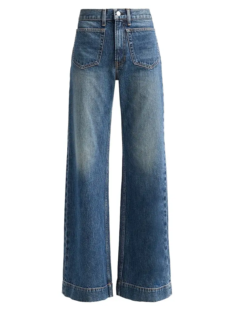 A.L.C. Women's The 008 Patch Pocket Straight-Leg Jeans - Vintage Blue | Image 1 A.L.C. Women's The 008 Patch Pocket Straight-Leg Jeans - Vintage Blue | Image 1