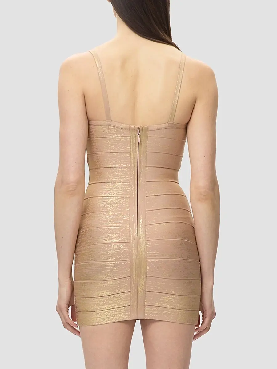 Hervé Léger Women's Metallic Bandage Mini Dress | Thumbnail 4 Hervé Léger Women's Metallic Bandage Mini Dress | Thumbnail 4