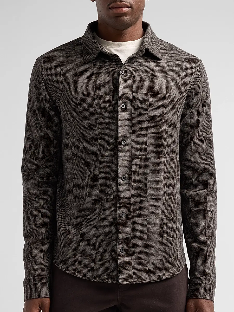 Vince Men's Glend Plaid Cotton-Blend Shirt | Thumbnail 5 Vince Men's Glend Plaid Cotton-Blend Shirt | Thumbnail 5