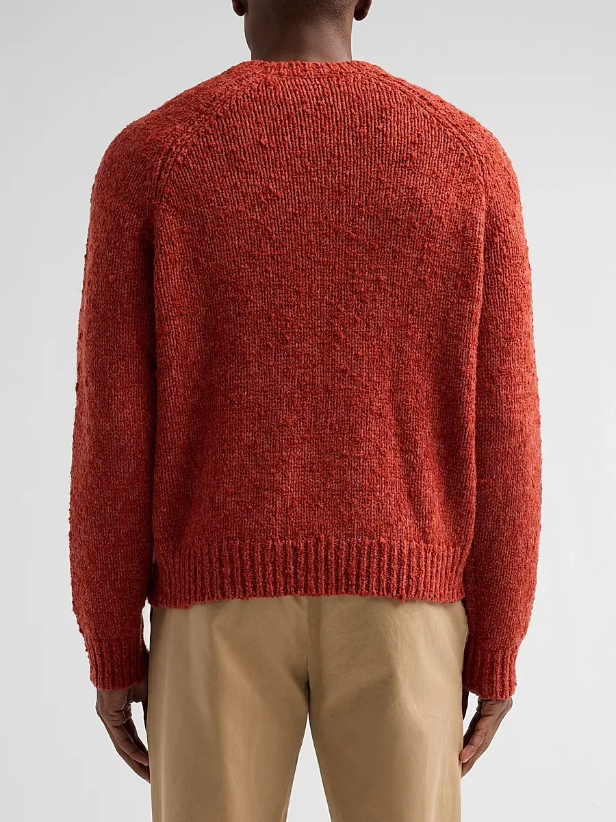 Vince Men's Bouclé Wool Raglan-Sleeve Crewneck Sweater | Thumbnail 3 Vince Men's Bouclé Wool Raglan-Sleeve Crewneck Sweater | Thumbnail 3