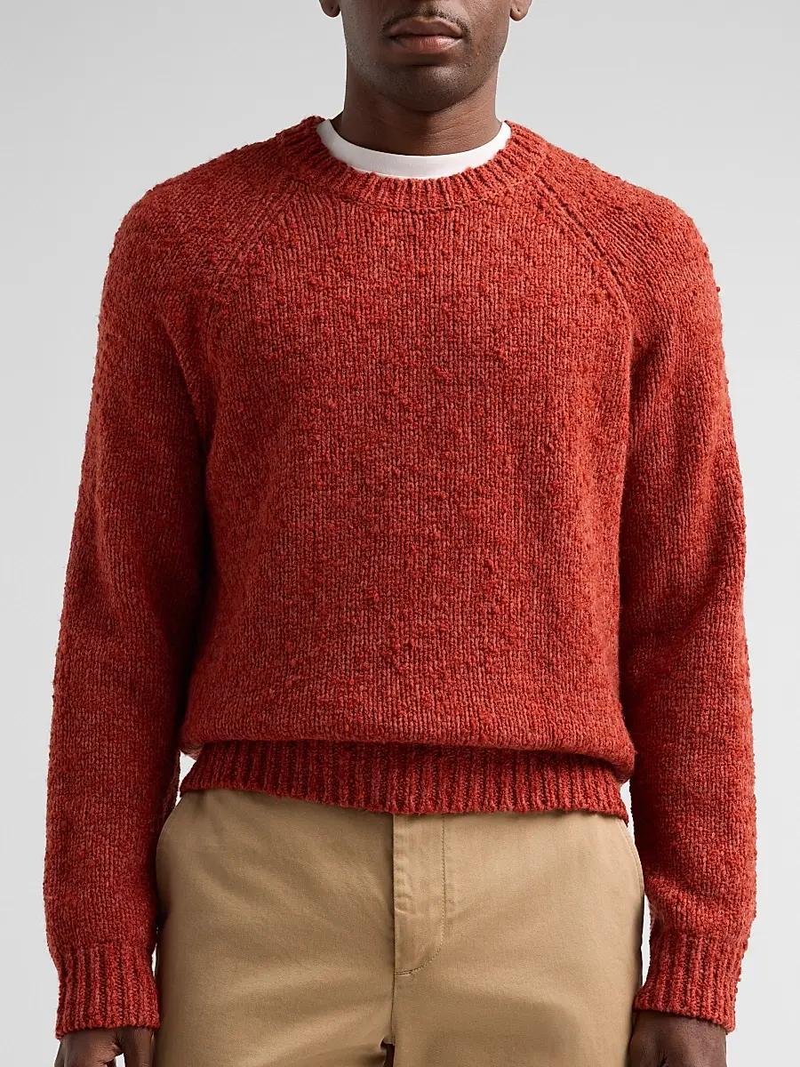 Vince Men's Bouclé Wool Raglan-Sleeve Crewneck Sweater | Thumbnail 5 Vince Men's Bouclé Wool Raglan-Sleeve Crewneck Sweater | Thumbnail 5