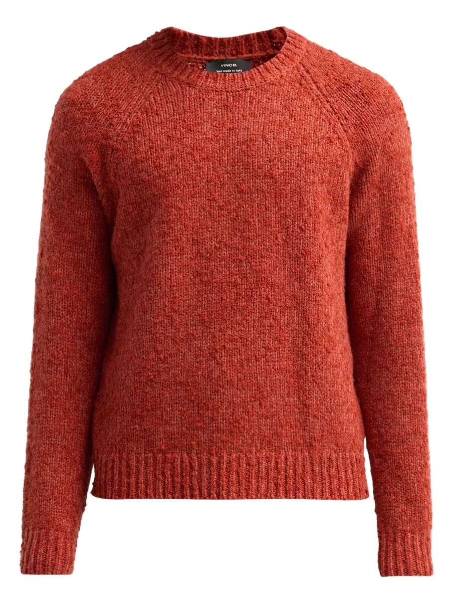 Vince Men's Bouclé Wool Raglan-Sleeve Crewneck Sweater