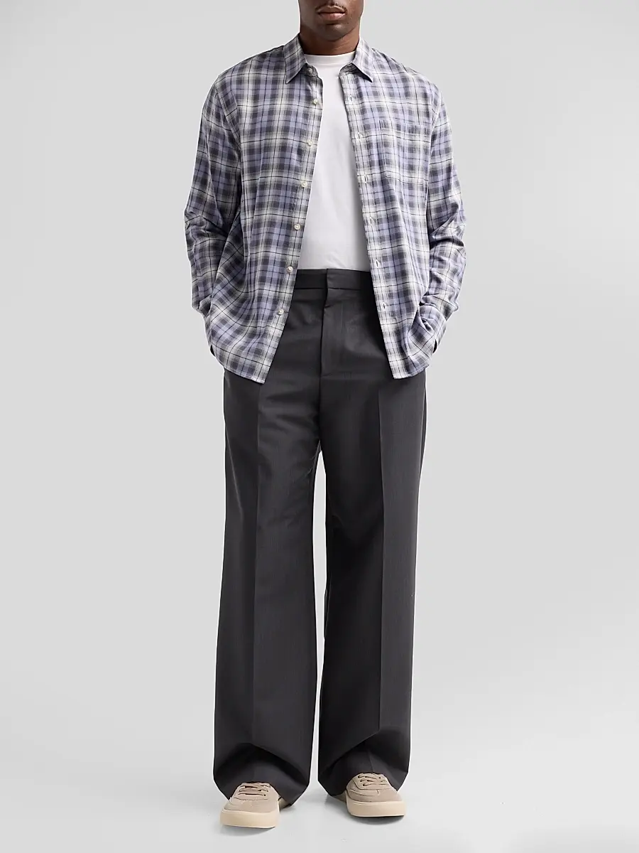 Vince Men's Exchange Plaid Cotton Shirt | Thumbnail 2
