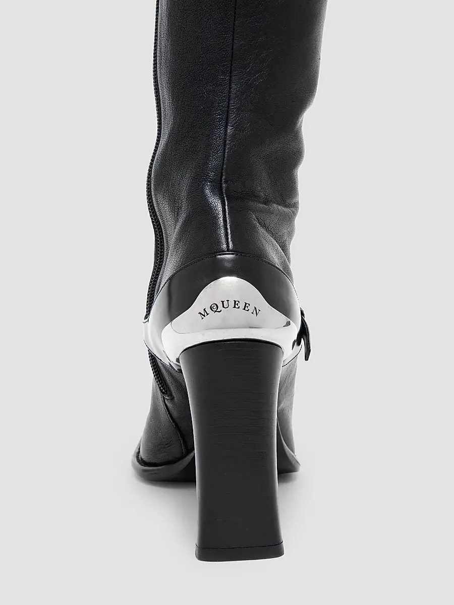 Alexander McQueen Women's Camden 95MM Leather Knee-High Boots | Thumbnail 5 Alexander McQueen Women's Camden 95MM Leather Knee-High Boots | Thumbnail 5